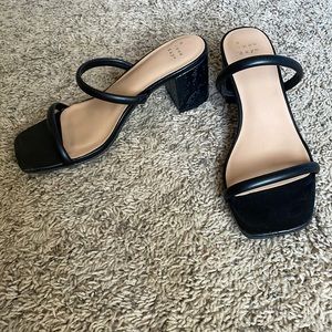 Woman’s black heel- sandals BRAND NEW